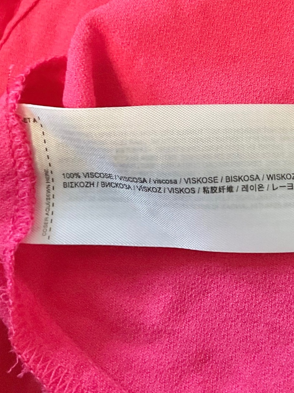 🤩 Mango Fuschia Ruffle-Necked Blouse - size 8 - Picture 10 of 10
